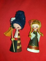 Old travel souvenir figurines shelf display decoration wooden cccp Russian 2 pcs together according to the pictures 14 cm
