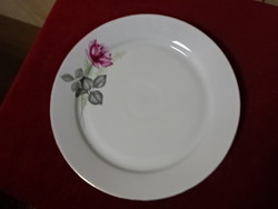 Alföld porcelain, rose pattern, round meat bowl, diameter 28.5 cm. Jokai.