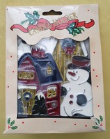 Karácsonyi hóemberes mécsestartó karácsonyi kellék dekoráció