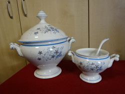 Antique soup bowl and sauce bowl from the 1930s. Marking 4041. Jókai.