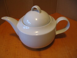 Art deco, retro teapot, plain white porcelain