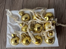 Mini golden glass sphere Christmas tree decoration