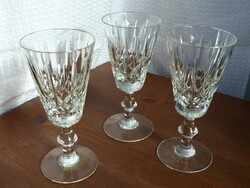 3 crystal glasses in perfect condition