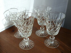 4 crystal glasses in perfect condition