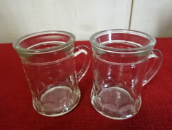 Mini glass jar, two pieces, height 7.3. Jokai.