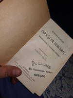 Antique cc.1900 Rostand: drama cyrano de berguerac in 5 acts translated by Emil Ábrányui lampel