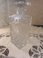 Nice and cheap! Old beautiful crystal whiskey bottle with glass stopper for sale!