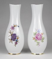 1O632 Hollóházi porcelán váza pár 17.5 cm