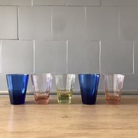 Színes üveg pohár készlet