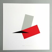Jo Niemeyer (1946-) Festő és tervező "arany szakasz portfólió"Szitanyomás/Serigraph méret:32x32 cm.