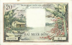 20 Dong 1956 South Vietnam is beautiful