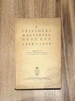 A felvidéki magyarság húsz éve 1918-38.