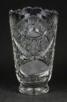 1O609 base polished glass crystal vase 16.5 Cm