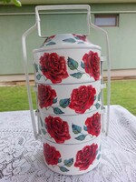 Floral flower pattern rose decoupage decoupage decoupage aluminum food barrel