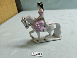 A0443 Sawely Szegedvár porcelain lady on horseback 13 cm