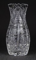1O749 old flawless crystal vase 14 cm