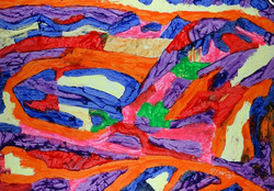 Miklós Németh Csepeli (1934-2012): colorful landscape - 2