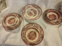 Masons Angol porcelán leveses csésze, és tányérok