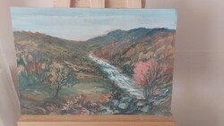 (K) landscape painting 49x34 cm