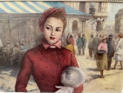 Fried Pál  (Maxine) a párizsi piacon