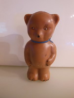 Whistle bear - 12 x 6 cm - soft - easy to press - perfect whistle - old - Austrian