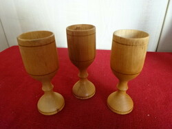 Footed wooden cup, three in one for sale. Jokai.