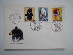 1977. Mosómedve és medvefélék bélyegsor 2db FDC-n