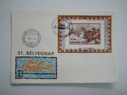1978. Bélyegnap (51.) Pannóniai mozaikok blokk FDC-n