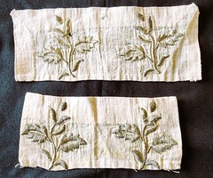 xvii. Sz apacá zárdamunk gold embroidery embroidered with metal thread Hungarian needlework dress decoration pair museum