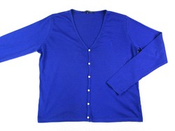 Original Ralph Lauren (l) Blue Women's Long Sleeve Elastic Cardigan Top