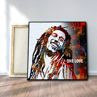 Bob Marley - limitált művésznyomat, 50 x 50 cm