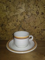 Alföldi brown striped coffee cup with bottom