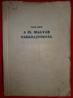 1954 Szabó László :A IX. magyar sakkbajnokság Sport Lap- és Könyvkiadó