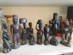 Afrikai szobrok 8 db egyben