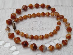Vintage glass pearl necklace, 50 cm