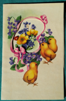 Floral opening postcard, run