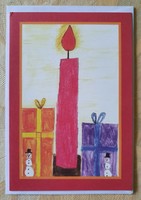 Karácsonyi és újévi képeslap borítékkal postatiszta üdvözlőlap üdvözlőkártya levelezőlap