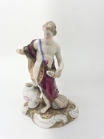 German continental Dresden porcelain lady figure Dressel Kister 15cm