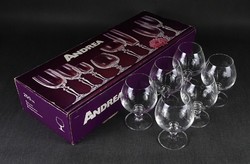 1O862 Retro Andrea cseh brandy üveg pohár készlet dobozában