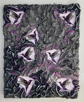 Hummingbird - 3-dimensional wall decoration, mixed technique on canvas, unique textured work