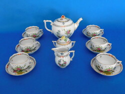 Herend 6-piece tea set with colorful Indian pattern