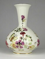 1O698 flawless butterfly butter colored Zsolnay porcelain vase 14.5 Cm