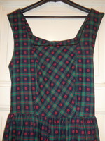 Florina flannel checkered handmade women's dress (m/l)