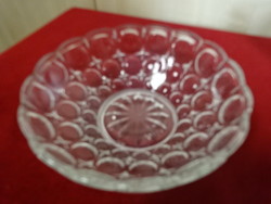 Glass bowl with a diameter of 22.5 cm, height 7.5 cm. Jokai.