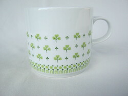 Alföldi porcelain mug with a green pattern