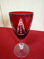 Burgundy glass, crystal goblet, height 15 cm. Jokai.