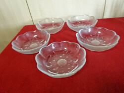 Five compote glass bowls, diameter 15 cm. Jokai.