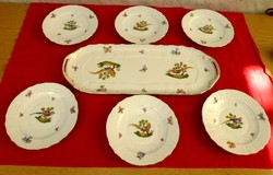 Herend cake set for 6 people. 1958-As. In very nice condition.