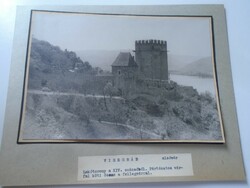 D198465 VISEGRÁD- Visegrádi vár - régi nagyméretű fotó 1950's évek kartonra kasírozva