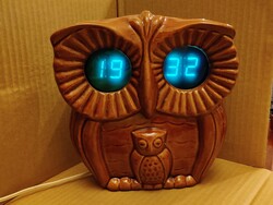 Rare Russian ceramic table owl clock